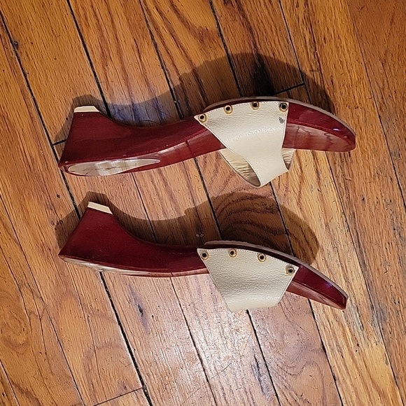 Italian wooden sandals size 8. Modern Casual Boho Coachella Festival Coastal - Picture 3 of 5